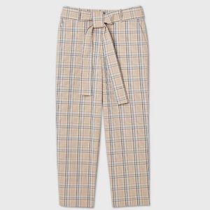 A New Day High Rise Plaid Tie Waist Straight Pants
